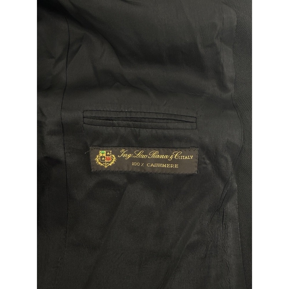 Arnold Brant Loro Piana Cashmere Cloud Solid Black Three Button Blazer 40L - Picture 4 of 9